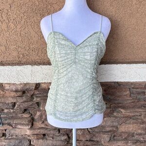 No Boundaries Light Green Floral Camisole